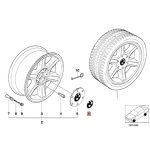4x BMW E30 E34 E36 E38 E39 E46 Z3 Sticker Dop Roda 58mm 36131181081 - Gambar 4