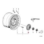 Original BMW E30 Hub Caps Dop Roda BBS Classic Style 5 Nogaro Silver - Gambar 6