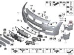 Original BMW F30 F31 M Sport Trim Bracket Fog Light Lampu Kabut KANAN - Gambar 5