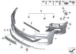 Original BMW G14 G15 G16 M Front Spoiler Lip Bemper Depan 51118077058 - Gambar 6