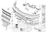 Original BMW E39 Pre-LCI Tatakan Plat Nomor Polisi Depan 51118226563 - Gambar 4