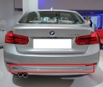 Original BMW F30 LCI Lis Chrome Luxury Line Bemper Belakang - Tengah