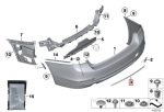 Original BMW F30 LCI Lis Chrome Luxury Line Bemper Belakang - Tengah - Gambar 6