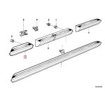 Original BMW E30 Lis Protector Trim Moulding Body Fender DEPAN KANAN - Gambar 5