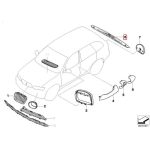 Original BMW E53 X5 Trunk Lid Handle Bagasi TITAN - Complete Set - Gambar 5