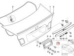 Original BMW Trunk Lid Handle Bagasi E46 - Complete Set 51137171699 - Gambar 6