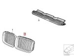 Original BMW E36 Chrome Kidney Grill Facelift Asli - KIRI - Gambar 6