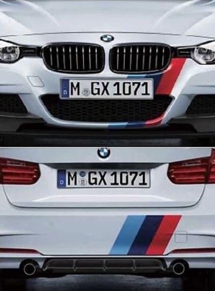 Original BMW Giugiaro M Stripes Sticker Foil Bemper Depan Belakang F30