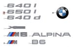 Original BMW 650i F06 F12 F13 Badge Emblem Logo Bagasi belakang mobil - Gambar 5