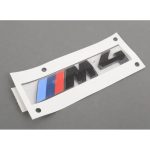 Original BMW M4 Competition Gloss Black Emblem Bagasi belakang mobil - Gambar 3