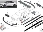 Original BMW F82 M4 M Performance Gloss Black Side Fender Grill - Gambar 4