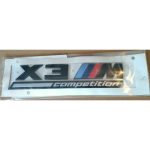 BMW X3M Competition X3 M Gloss Black Emblem Bagasi belakang mobil - Gambar 5