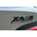 BMW X4M Competition X4 M Gloss Black Emblem Bagasi belakang mobil