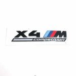 BMW X4M Competition X4 M Gloss Black Emblem Bagasi belakang mobil - Gambar 5