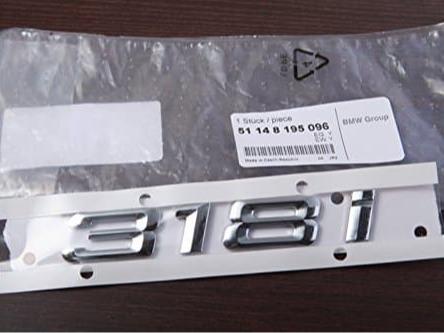 Original BMW E46 318i Badge Emblem Logo Bagasi belakang mobil