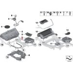 Original BMW F10 F11 Ashtray Assembly Asbak Konsol Tengah 51169206347 - Gambar 5