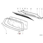 Original BMW E12 E28 Trim Lis Chrome Bagian Bawah Kaca Depan - Gambar 6