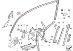 Original BMW E36 Channel Cover Karet Seal Jendela Pintu DEPAN KIRI - Image 9