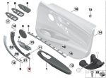 Original BMW F30 F32 F80 F82 Handle Pintu Dalam Depan Kanan - Hitam - Gambar 5