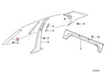 Original BMW E36 Trim Pilar A Interior Beige RH KANAN - Gambar 4