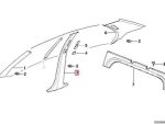Original BMW E36 Pilar B Interior Grey / Abu Abu RH KANAN 51438173502 - Gambar 6