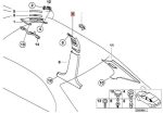 Original BMW E46 Pilar B Atas Interior Grey / Abu Abu KIRI - Gambar 5