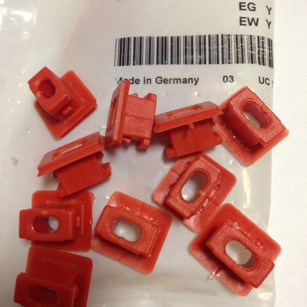 Original BMW E46 E66 E83 X3 Clip Merah untuk Panel Trim Interior 10pcs