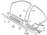 Original BMW E46 Door Sills Dalam Trim Lis Bawah Pintu Original Depan - BEIGE - Gambar 5