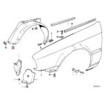 Original BMW E30 Inner Fender Liner Roda Depan KANAN 51711942808 - Gambar 5