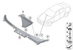 Original BMW F10 F11 Talang Air Wiper Deck Cowl Cover 51717203125 - Gambar 6