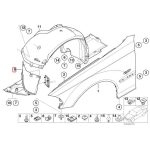 Original BMW E46 Sedan Inner Fender Liner Depan Roda Depan KIRI - Gambar 5