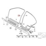 Original BMW E46 Sedan Weatherstrip Karet Seal Body Pintu Depan - Gambar 5