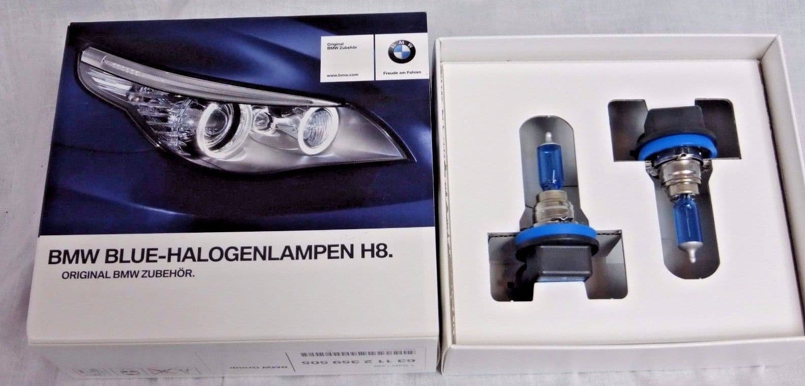 63112359505_A Original BMW Blue Halogen Bohlam H8 Lights Lampu Utama / Kabut Biru - Gambar 1