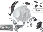 Original BMW Seri 5 F10 Cover Lis Karet Seal Lampu Depan KIRI - Gambar 5