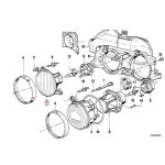 Original BMW E30 Facelift Kaca Lampu Jauh Depan High Beam KIRI 63121386407 - Gambar 5