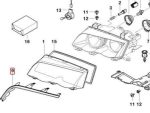 Original BMW Cover Lis Karet Seal Lampu Seri 3 E46 Facelift - RH KANAN - Gambar 4
