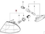 Original BMW E46 Turn Signal Lampu Sein Sen Orange Depan KIRI 63136902765 - Gambar 4