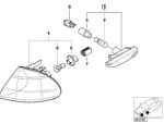 Original BMW Turn Signal Lampu Sein Sen Fender Samping E46 3 KANAN - Gambar 4