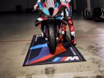 BMW M Motorrad Motorcycle Pit Box Carpet Garage Karpet Garasi Motor - Gambar 4