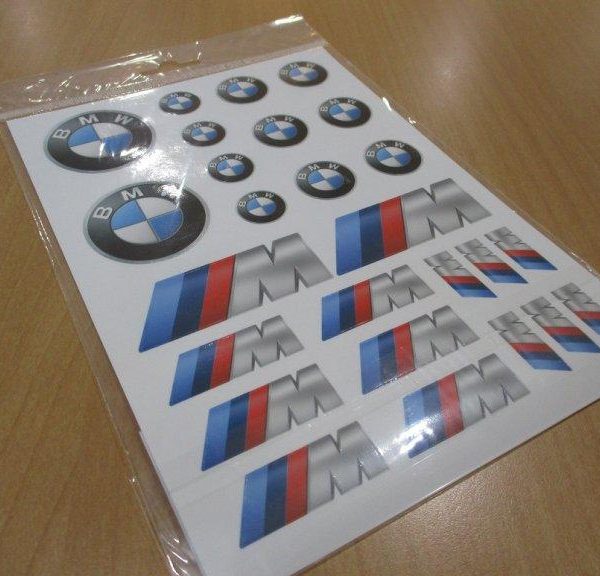 Original BMW M Logo Decal Set Stickers Germany 80282466211