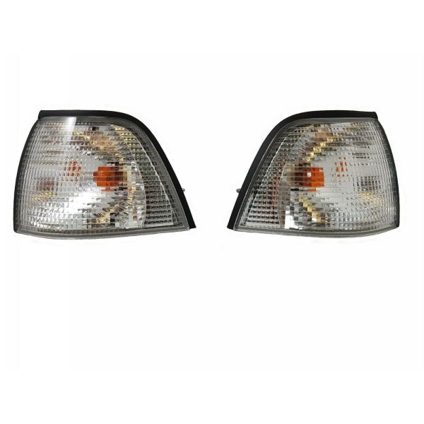 Original BMW E36 Seri 3 Turn Signal Lampu Sein Sen Bening Depan SET