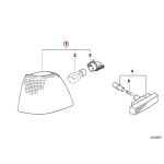 Original BMW E36 Seri 3 Turn Signal Lampu Sein Sen Bening Depan SET - Gambar 5
