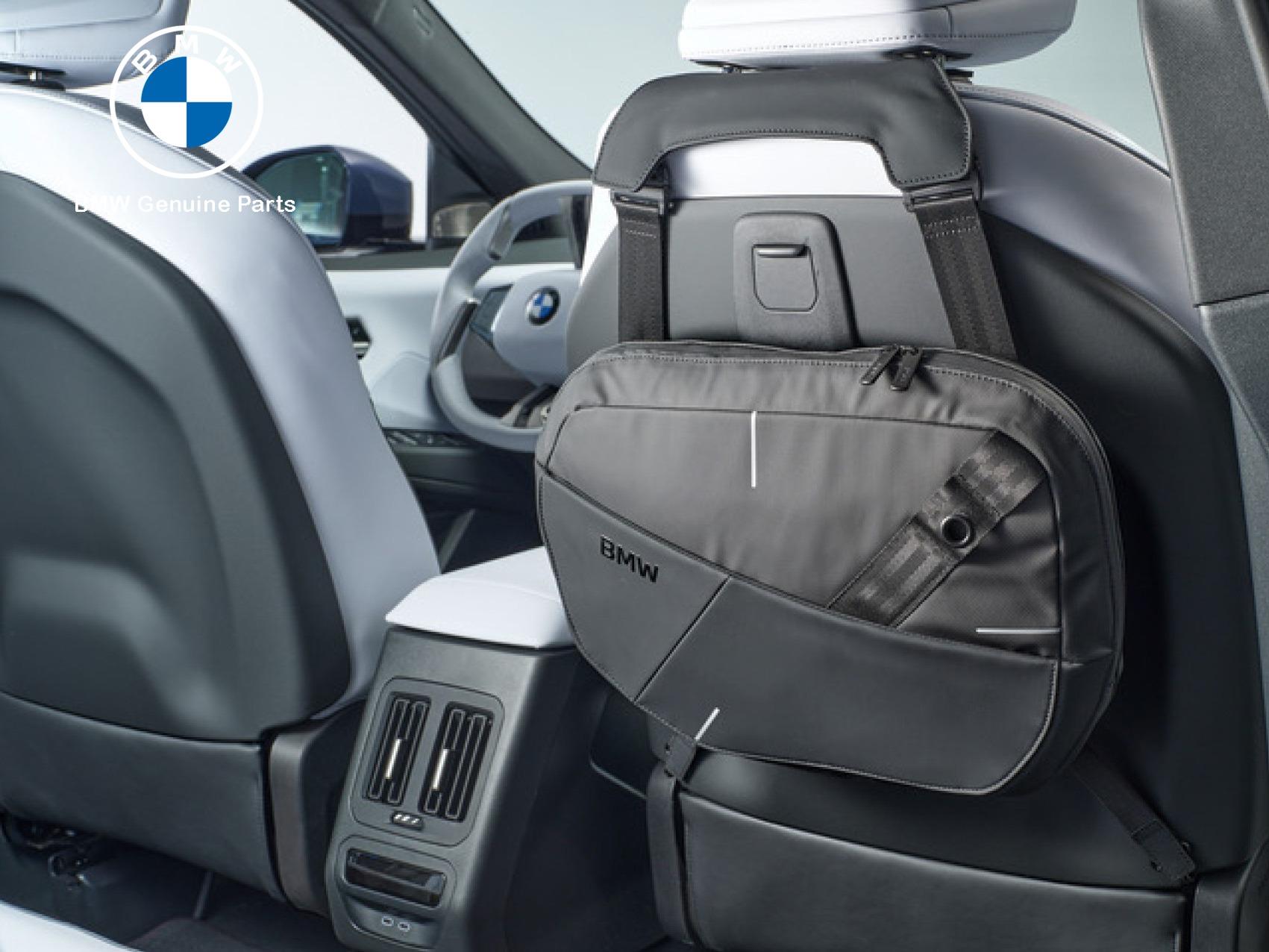 82205B826B9_A Original BMW Car Seat Organizer Business Pocket Tas Bahu Penyimpanan Jok Belakang Mobil Laptop HP Botol Minum dll - Image 1