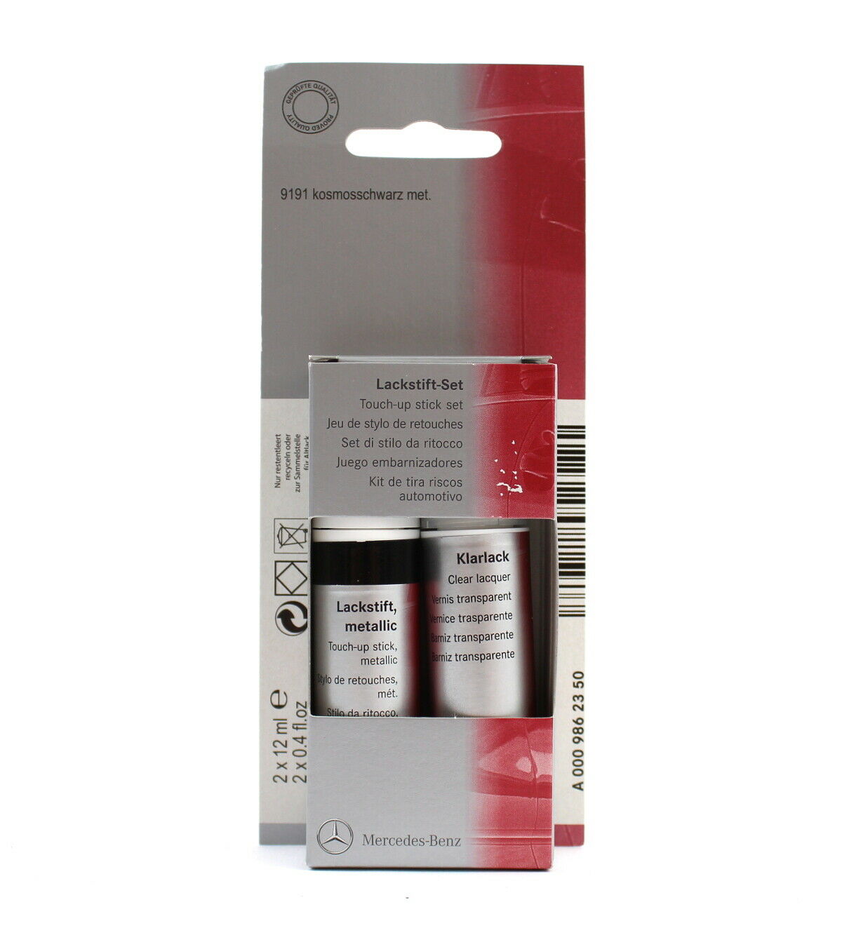 A00098623509191_A Original Mercedes Cosmos Black 9191 Touch Up Paint Cat Oles Mobil - Gambar 1