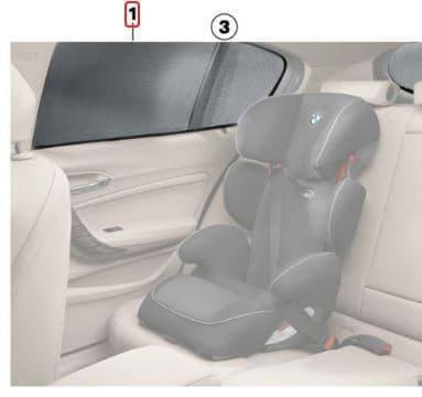 Original BMW F10 Sun Blind Tirai Pelindung Sinar Matahari - Belakang