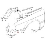 Original BMW E30 Front Fender Panel Body Depan KANAN 41351968490 - Gambar 4
