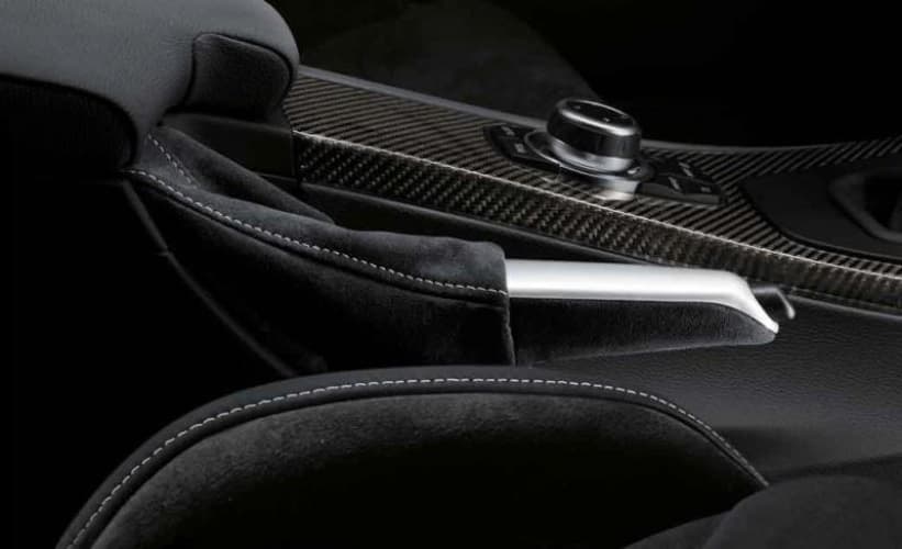 TT-1729802008621254361_A Original BMW E90 E92 Hand Brake Trim Rem Tangan Alcantara Aluminium - Gambar 1