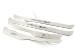 Original BMW E90 Illuminated LED Door Sill Cover Strips Lampu Cahaya - Gambar 3