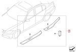 Original BMW E90 Illuminated LED Door Sill Cover Strips Lampu Cahaya - Gambar 6