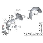 BMW F07 F10 F11 Air Duct Cover Kisi Kisi Fender Depan KIRI 51717302365 - Gambar 5